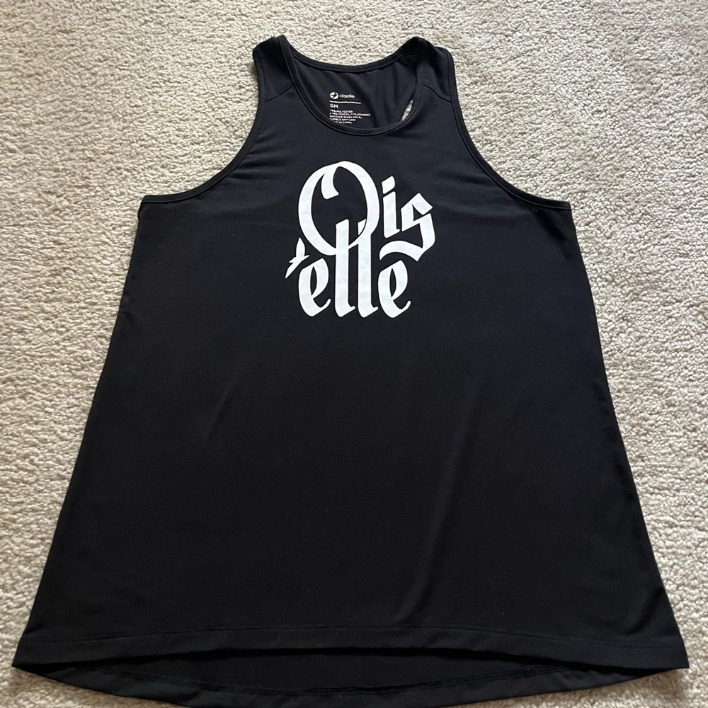 Oiselle Black Graphic Tank Top Sz Small